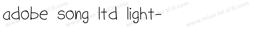adobe song ltd light字体转换